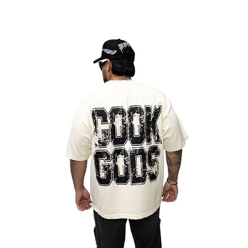 COOK GODS COLLEGE T-SHIRT CREAM